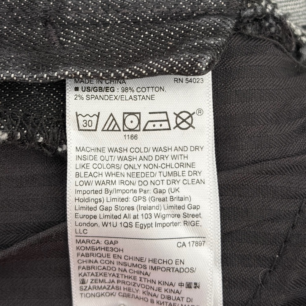 GAP Black Maternity Denim Overalls - Slim Fit - Picture 9 of 10